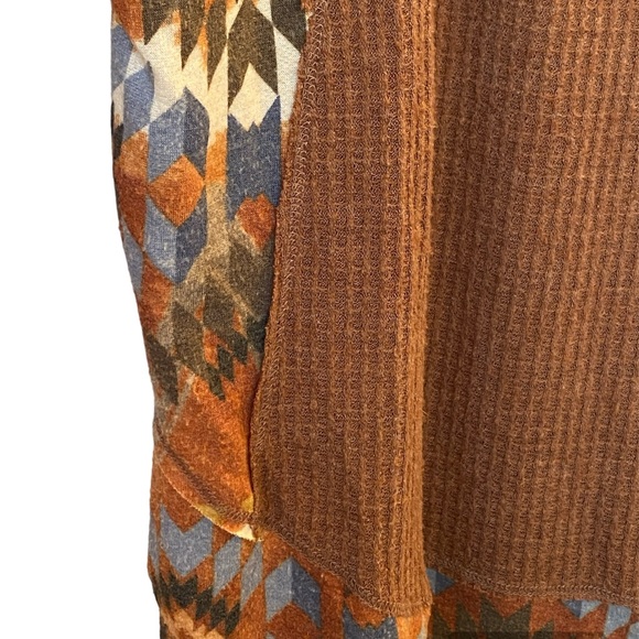 Peach Oversized Long Sleeve Waffle Top - Picture 7 of 9